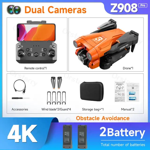 Z908 Pro / MAX Drone Professional 4K HD Camera Mini Dron Optical Flow Localization 3sided Obstacle Avoidance Quadcopter