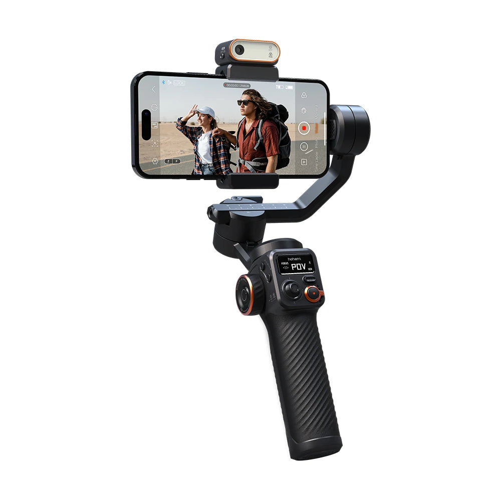 Hohem iSteady M6 Kit Handheld Gimbal Stabilizer Selfie Tripod for Smartphone with AI Magnetic Fill Light Full Color Video Lights